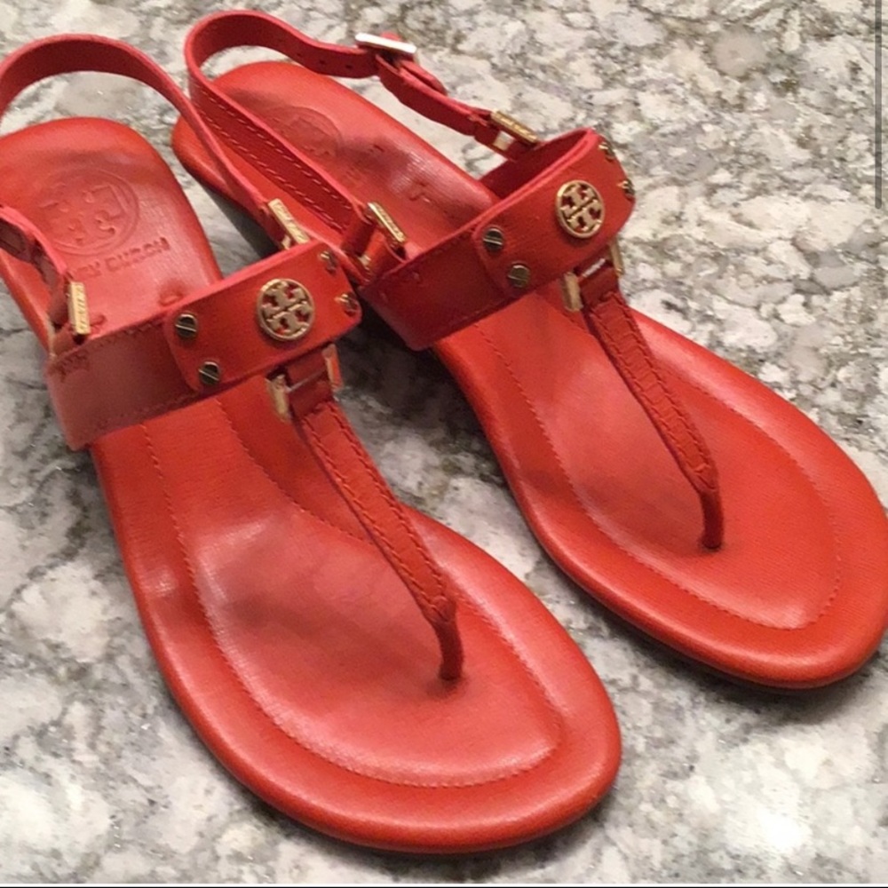 Like new Orange Tory Burch sandal